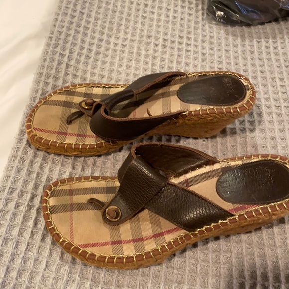 Burberry Shoes Burberry Wedge Sandal Poshmark